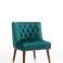 Set of 2 chairs for dining room, kitchen, office, entrance in modern style velvet H83xL63xP65 (Green) image 2