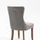 Set of 2 chairs for dining room, kitchen, office, modern style velvet entrance H95xW50xD60 cm (Gray) image 4