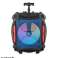 Portable Rechargeable Bluetooth Speaker Trolley Case with RGB Lights and Microphone Included - USB TF Bluetooth Radio Connection image 1