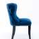 Set of 2 chairs for dining room, kitchen, office, modern style velvet entrance H94xW66xD66 (BLUE) image 3