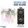 Boîtier de chariot de haut-parleur Bluetooth rechargeable portable avec lumières RVB et microphone inclus - Connexion radio Bluetooth USB TF photo 1