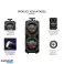 Boîtier de chariot de haut-parleur Bluetooth rechargeable portable avec lumières RVB et microphone inclus - Connexion radio Bluetooth USB TF photo 3