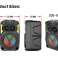 Portable Rechargeable Bluetooth Speaker with RGB lights and Microphone included - USB TF Bluetooth Radio Connection image 1