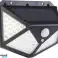 Wasserdichte 100 LED IP65 Solar-Wandleuchte, Allseitige Hofbeleuchtungshalterung, Außenbewegungssensor-Wandfluter, für Wohnzimmer Schlafzimmer Garten Bild 3