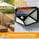 Wasserdichte 100 LED IP65 Solar-Wandleuchte, Allseitige Hofbeleuchtungshalterung, Außenbewegungssensor-Wandfluter, für Wohnzimmer Schlafzimmer Garten Bild 1