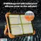 Tragbarer LED-Strahler mit Solaraufladung und USB-Kabel, 35 W, wasserdichte, langlebige Beleuchtung für Camping, Wandern, Angeln, Baustellen, schwarz Bild 6