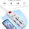 Multi-prise avec USB, Mscien 6 places 2 multifonctions (schuko 10/16A) 4 bivalentes 10/16A, 2 prises USB 2A Couleur blanche, câble 1,5 m - fiche 16A photo 4