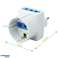 Adaptateur Schuko triple Prise 2P+E Prise 2P+E 10A Construit en référence aux normes CEI 29-50 et CEI 29-57 couleur blanche photo 1