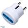 BESTSELLER Schuko-Steckeradapter auf 10/16A-Steckdose - Maximale unterstützte Leistung 1500W Weiße Farbe Bild 1