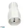 Weiße Schuko-Steckdose 10/16 Ampere - Schuko-Steckdose 10/16a Ted.16a T.Lat 2 - NOVA ITALIA SHUKO LENKRADSTECKDOSE 10/16A, Farbe Weiß Bild 1