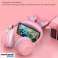 PINK faltbare Bluetooth 5.0 Kopfhörer mit Mikrofon Niedliches Kaninchenohr Wireless Over-Ear-Kopfhörer für grüne Kinder, Jugendliche, Erwachsene, 12-Stunden-Liste Bild 4