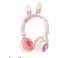 SININEN taitettavat Bluetooth 5.0 -kuulokkeet mikrofonilla Söpö kanin korva langattomat over-ear-kuulokkeet vihreille lapsille Teini-ikäiset Aikuiset, 12 tunnin luettelo kuva 5