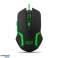 GAMING MUIS KABEL 2400DPI LED USB FIGHTER KLEUREN foto 2