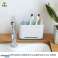 Multifunksjons tannbørsteholder for baderom Tannkremholderholder Holder for sminke tannbørster oppbevaringsstativ bilde 4