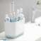 Daudzfunkciju vannas istabas zobu birstes turētājs zobu pastas turētājs grima zobu birstes uzglabāšanas statīvs attēls 3