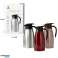 SILVER 2 liter Stainless Steel Thermal Carafe, Coffee Thermos, Teapot, Double Walled Thermos, Vacuum Insulated, with Pressure Lid for Tea/Water Jug C image 1