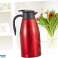 GOLD 2 litros Aço Inoxidável Thermal Carafe, Coffee Thermos, Bule, Double Walled Thermos, Vacuum Insulated, with Pressure Lid for Tea/Water Jug C foto 6