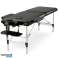 BLACK masāžas galds skaistumkopšanas gulta kušete pārnēsājams viegls Deluxe 2 sekciju alumīnija materiāls masāžas terapijas procedūrai Reiki salona dziedināšana(svars attēls 1
