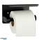 Porte-papier toilette avec étagère, noir photo 3