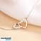 Collar Enamora con colgante 2 corazones fotografía 3