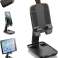 Support de tablette de bureau réglable en hauteur d’angle, support de téléphone portable entièrement pliable et portable avec design antidérapant pour téléphones, iPhone, iPad, photo 1