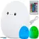 Nachtlicht für Kinder, Nachtlampe, Nachttisch, USB-Kabel, Kinderzimmer aus weichem Silikon, Touch-LED-Lampe, Geschenkidee, Eiform mit Farbwechsel Bild 3