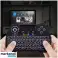 Mini Wireless Tastatur,H9 Mini Tastatur mit Touchpad,Bunte hintergrundbeleuchtete Wireless Mini Tastatur,Mini wiederaufladbare Handheld-Fernbedienungstastatur für PC,Raspbe Bild 1