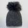 Women's hat with natural pompom - Model 2 - Colors - NEW image 3