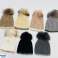 Women's hat with natural pompom - Model 2 - Colors - NEW image 1