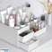 Tiroir de rangement cosmétique polyvalent de haute qualité pour rouge à lèvres, pinceaux, lotions, fard à paupières, vernis à ongles et bijoux (blanc) photo 3