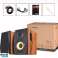 5.0 Bluetooth Desktop D15 Lautsprecher Power HiFi Audio Holzlautsprecher Bücherregal Aktives Surround-Heimkino High-Fidelity-Lautsprecher und Audio-Subwoofer Bild 3