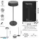 Must elegantne eemaldatava peaga kaasaskantav laualamp õues ja siseruumides - laetav aku USB-laetus LED 2700k 2w 200 luumen IP54 foto 1