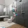 Falra akasztott fürdőszobai polc zuhanyzóhoz fém fekete 61x28 5x12 5 kép 2