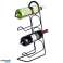 Wine rack metal black 4 bottles 21x12x43 cm image 6