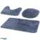 Набор ковриков для ванной темно-синий 3 предм. изображение 2