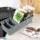 Органайзер кухонний контейнер для пакетиків зі спеціями розділений сірим кольором зображення 6
