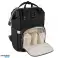 Herzberg HG 03190: Multifunktions-Mama-Windel- und Babyflaschentasche schwarz Bild 1