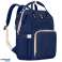 Herzberg HG 03206: Multifunktions-Mama-Windel- und Babyflaschentasche Blau Bild 3