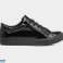 New Girls Black Patent Comfort Casual Trainers Junior School Shoes UK Size 5 fotografia 2
