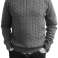 Muški kabel teška pletenina džemper džemper pulover trenirka dugih rukava vrhovi dugih rukava slika 4