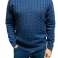 Muški kabel teška pletenina džemper džemper pulover trenirka dugih rukava vrhovi dugih rukava slika 2