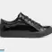 Nouvelles Filles Noir Vernis Confort Casual Baskets Junior School Chaussures UK Taille 5 photo 2