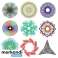 27 Piece Geometric Spirograph Drawing Set SPIROART image 4