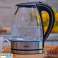 Wasserkocher Voltz V51230E, 2200W, 1.7 Liter, Glas, Beleuchtet, Edelstahl Bild 2