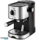 Aparat za espresso Rosberg Premium OV51171F, 1.2L, 20 bar, 1100W, Kremni Disk, Črna/Nerjaveče Jeklo fotografija 1