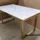 Coffee Table - Gold and Silver Marble Top Coffee Table image 3