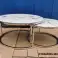 Coffee Table - Gold and Silver Marble Top Coffee Table image 6