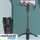 Trípode Selfie Stick negro de 16-74,5 cm, todo en uno Extensible y portátil Trípode para iPad Selfie Stick con control remoto compatible con iPhone, Galaxy, etc. fotografía 2