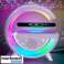 Chargeur de boule disco sans fil 15W, radio et haut-parleur : lampe de table LED intelligente, lampe veilleuse avec chargeur sans fil 3 en 1, éclairage ambiant avec BT photo 1