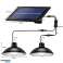 Set de lămpi cu pandantiv cu LED-uri solare 2x candelabru telecomandă panou solar fotografia 2